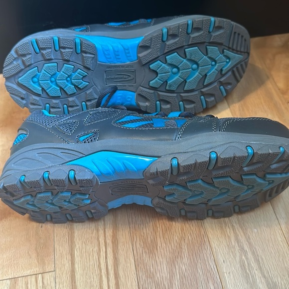 Knapp Safety Toe Women’s Size 11 Like New Turquoise and Gray work tennis shoe - Picture 2 of 2